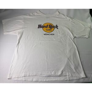 Hard Rock‎ Cafe Munchen T Shirt XL White Graphic Logo Tee Menswear